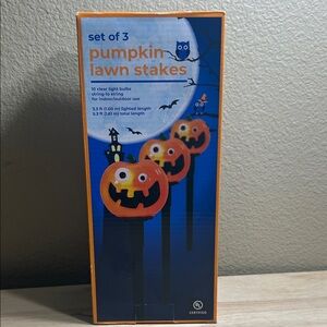 Set of 3 Pumpkin Lawn Stakes
